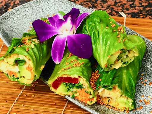 Grüne Frühlings-Wraps