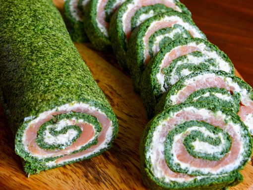 Lachs-Spinat-Rolle